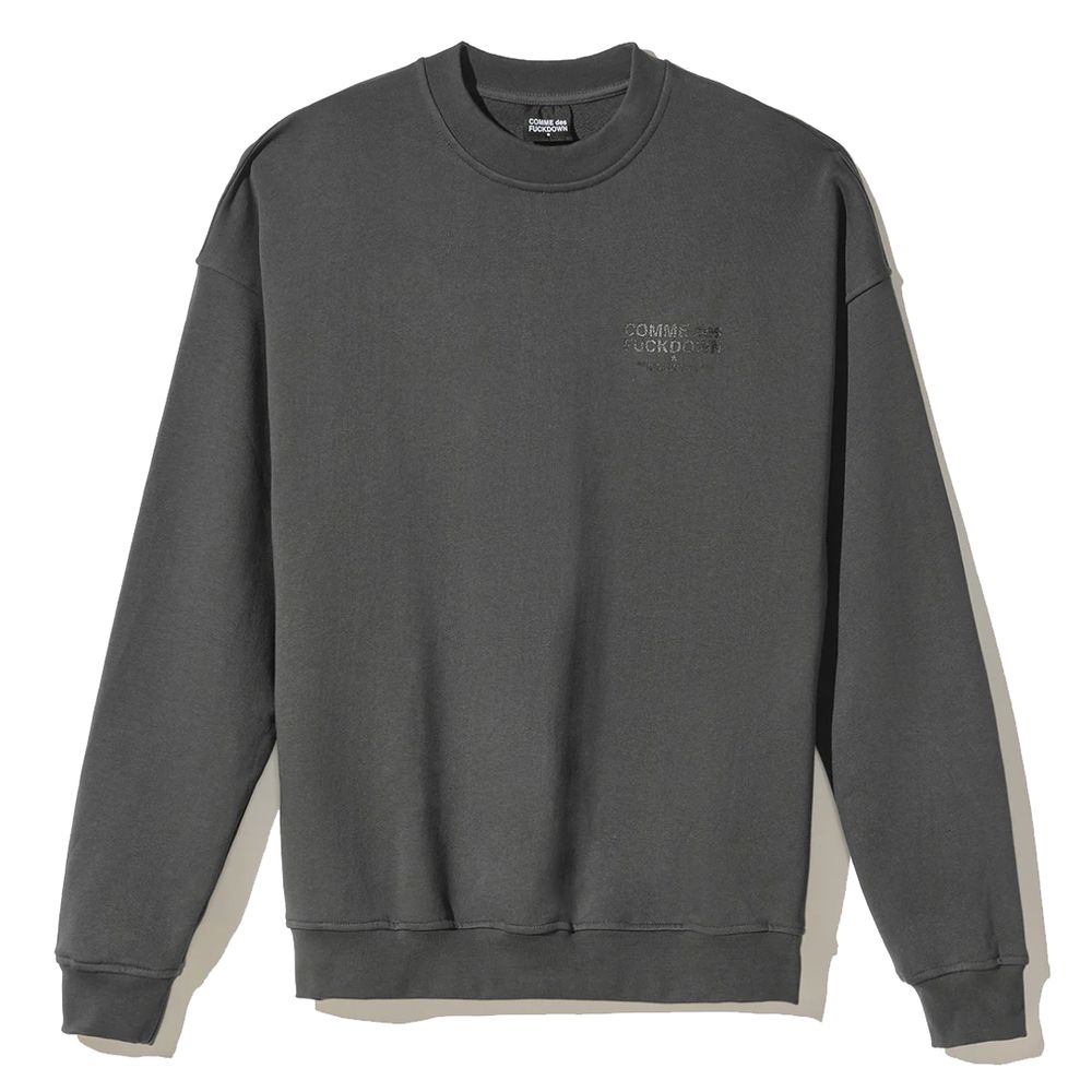 Comme Des Fuckdown Gray Cotton Sweater Comme Des Fuckdown