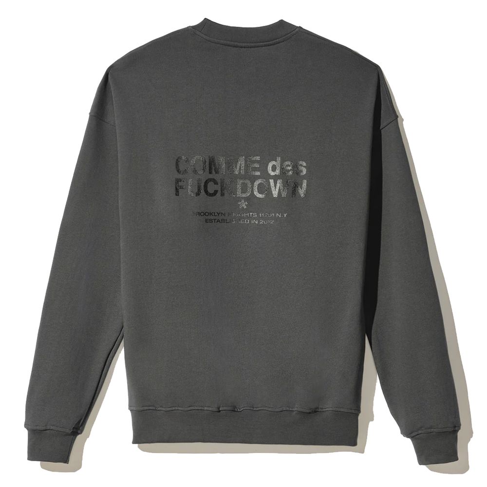 Comme Des Fuckdown Gray Cotton Sweater Comme Des Fuckdown