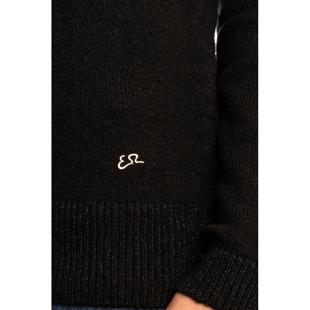 Yes Zee Black Viscose Sweater Yes Zee