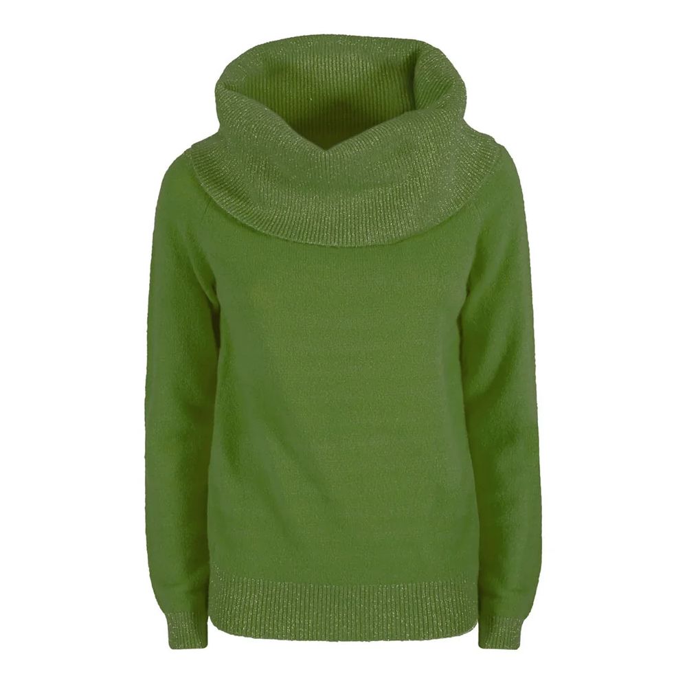 Yes Zee Green Viscose Sweater Yes Zee