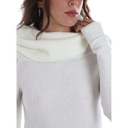 Yes Zee White Viscose Sweater Yes Zee