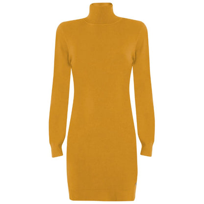 Yes Zee Yellow Viscose Dress Yes Zee