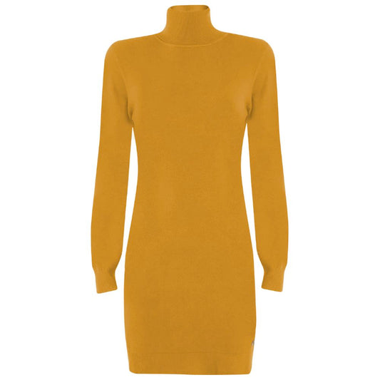 Yes Zee Yellow Viscose Dress Yes Zee