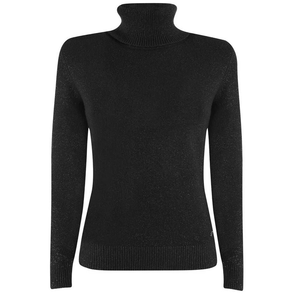 Yes Zee Black Viscose Sweater Yes Zee