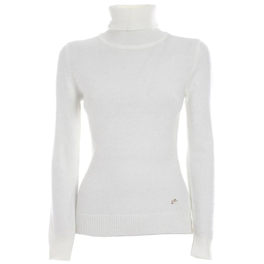 Yes Zee White Viscose Sweater Yes Zee