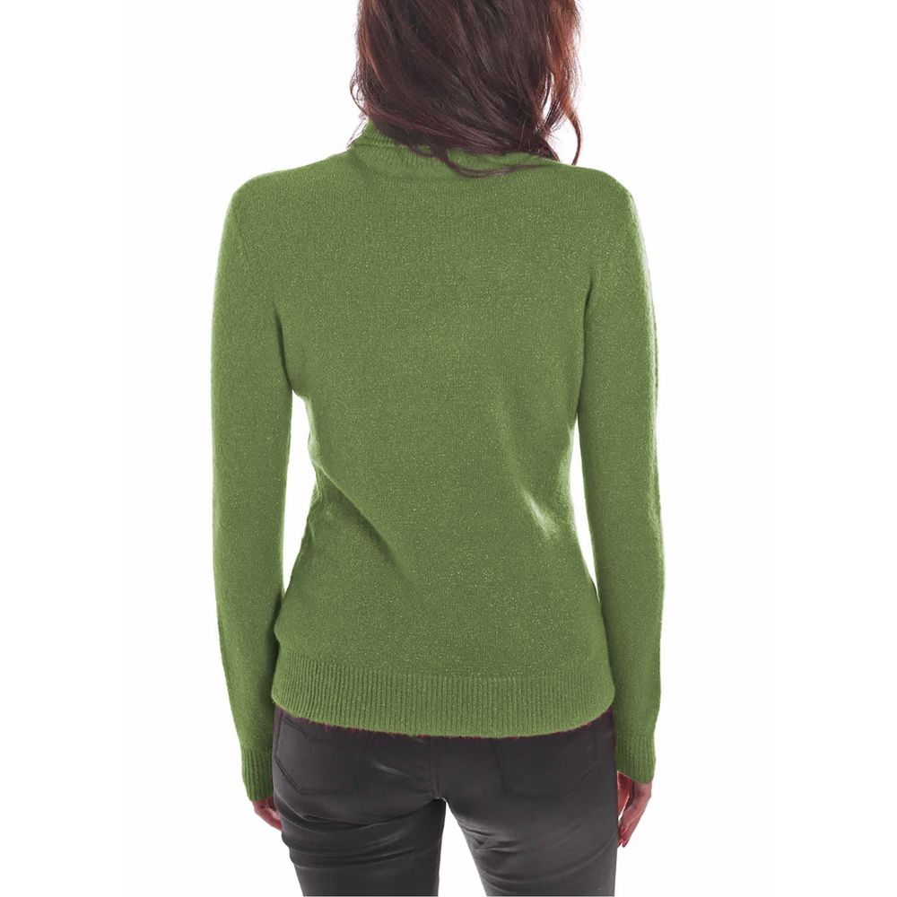 Yes Zee Green Viscose Sweater Yes Zee