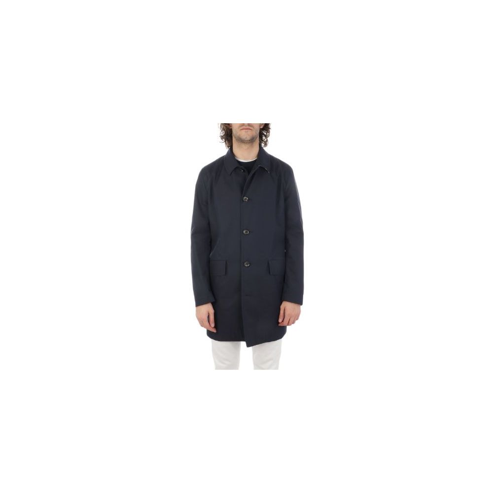 Aquascutum Blue Cotton Jacket Aquascutum