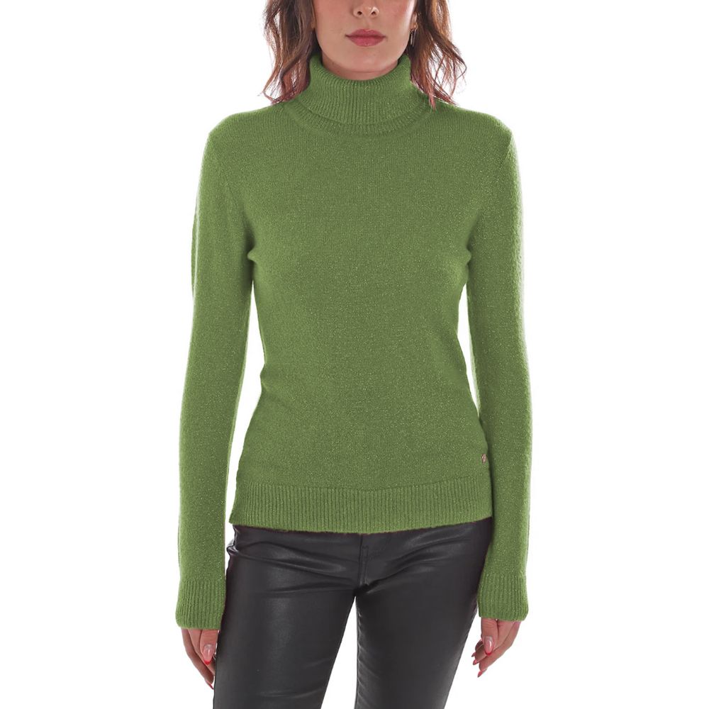 Yes Zee Green Viscose Sweater Yes Zee