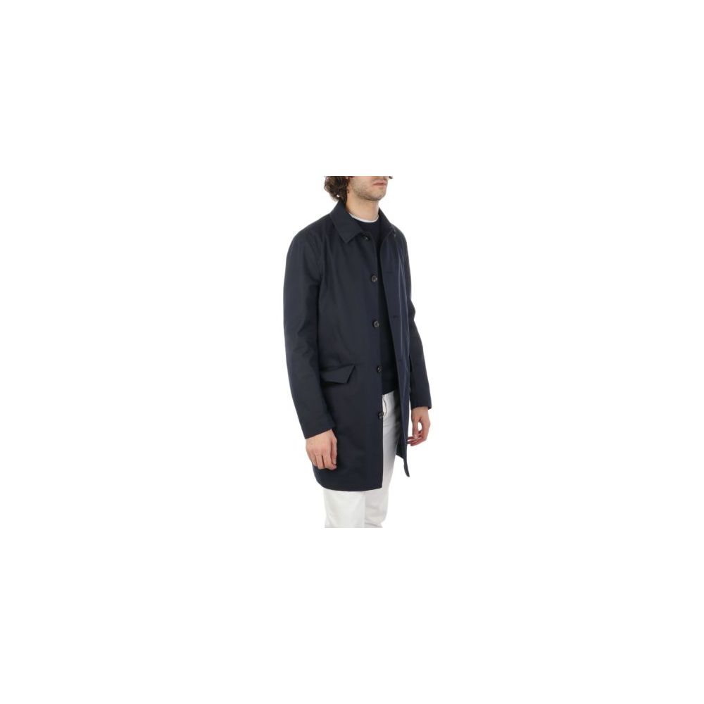 Aquascutum Blue Cotton Jacket Aquascutum