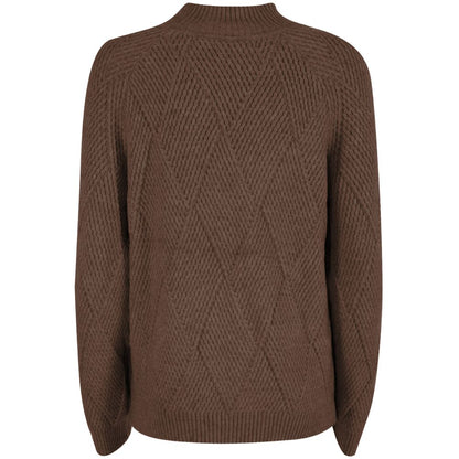 Yes Zee Brown Acrylic Sweater Yes Zee