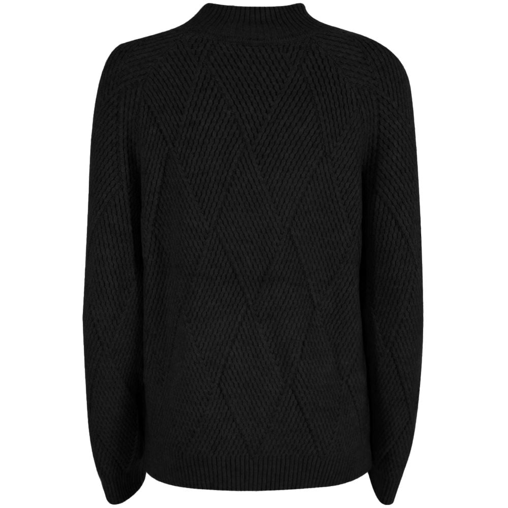 Yes Zee Black Acrylic Sweater Yes Zee