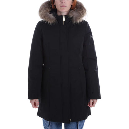 Yes Zee "Black Nylon Women Parka" Yes Zee