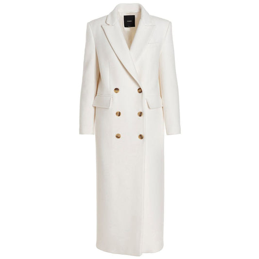 PINKO White Wool Jackets & Coat PINKO