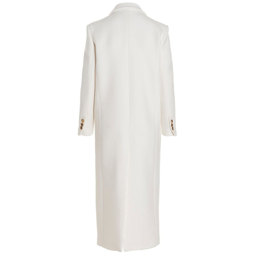 PINKO White Wool Jackets & Coat PINKO