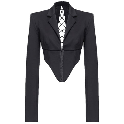 PINKO Black Viscose Suits & Blazer PINKO