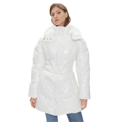 PINKO White Nylon Jackets & Coat PINKO