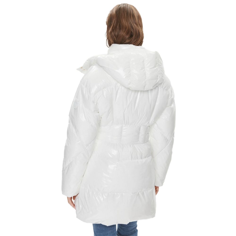 PINKO White Nylon Jackets & Coat PINKO