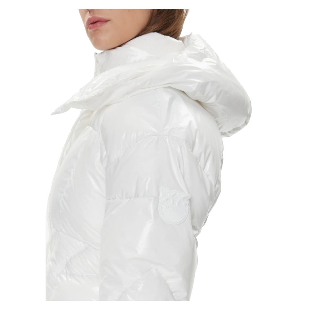 PINKO White Nylon Jackets & Coat PINKO