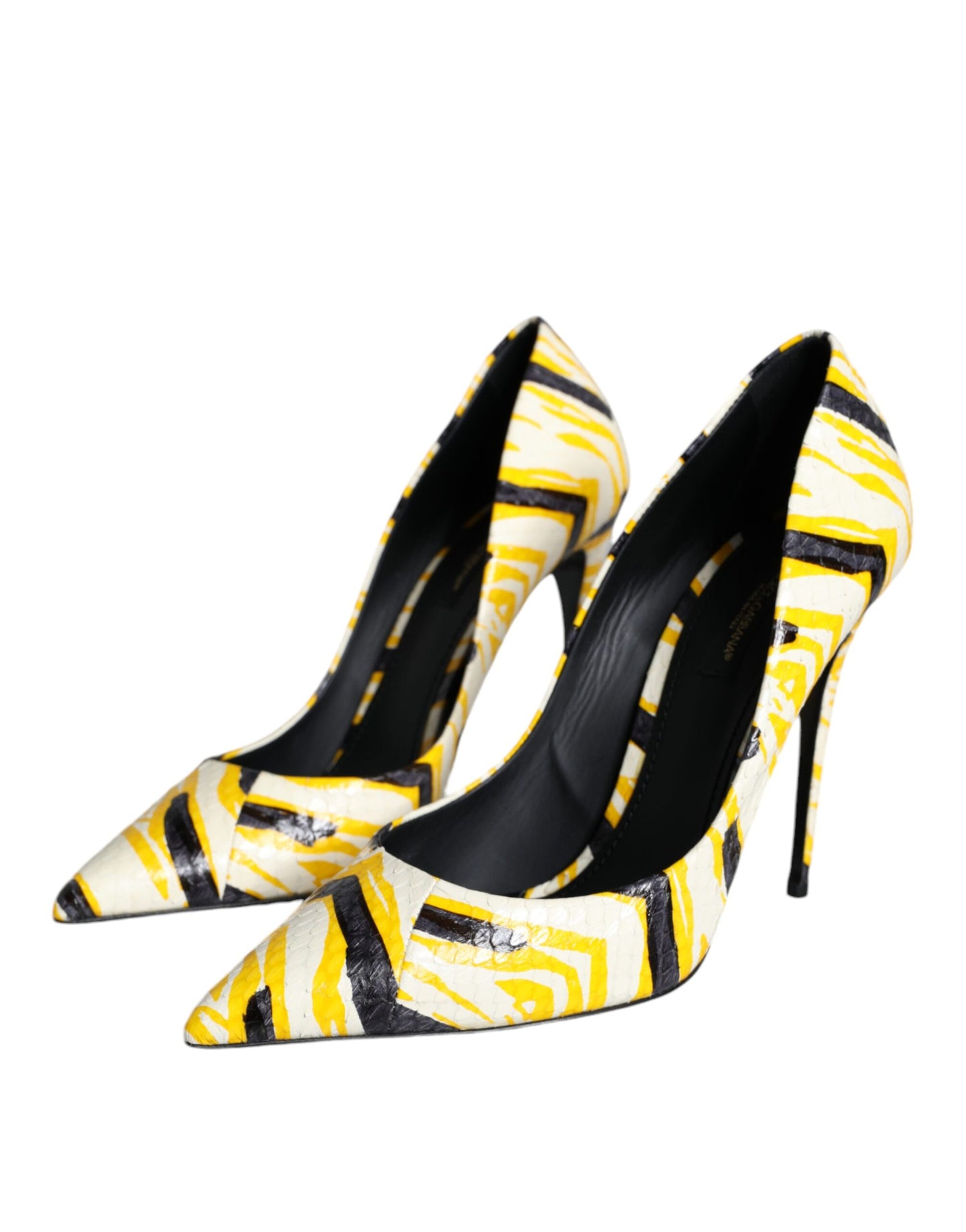 Dolce & Gabbana Multicolor Stripes Leather High Heels Pumps Shoes Dolce & Gabbana