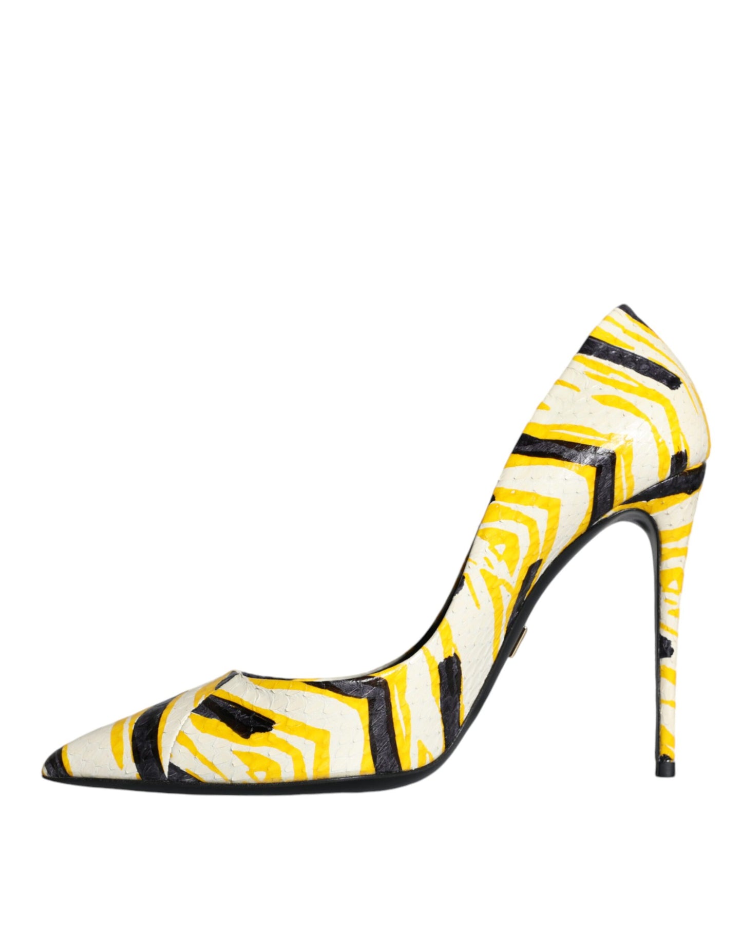 Dolce & Gabbana Multicolor Stripes Leather High Heels Pumps Shoes Dolce & Gabbana