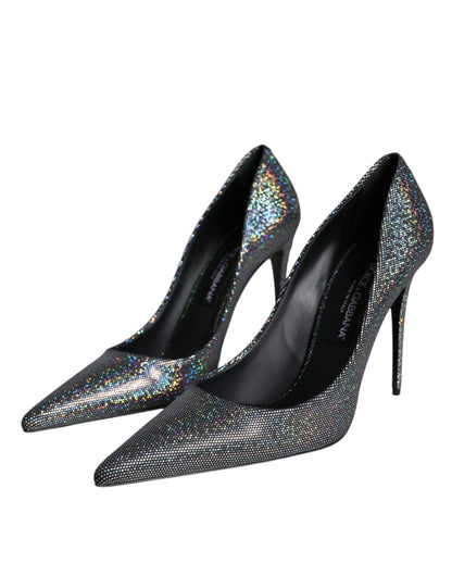 Dolce & Gabbana Multicolor Strass Leather Heels Pumps Shoes Dolce & Gabbana