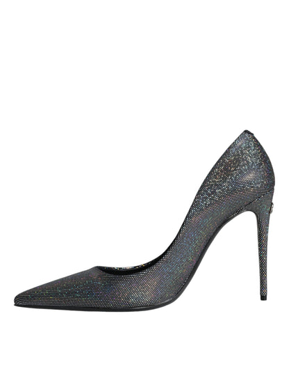 Dolce & Gabbana Multicolor Strass Leather Heels Pumps Shoes Dolce & Gabbana