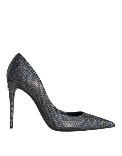 Dolce & Gabbana Multicolor Strass Leather Heels Pumps Shoes Dolce & Gabbana