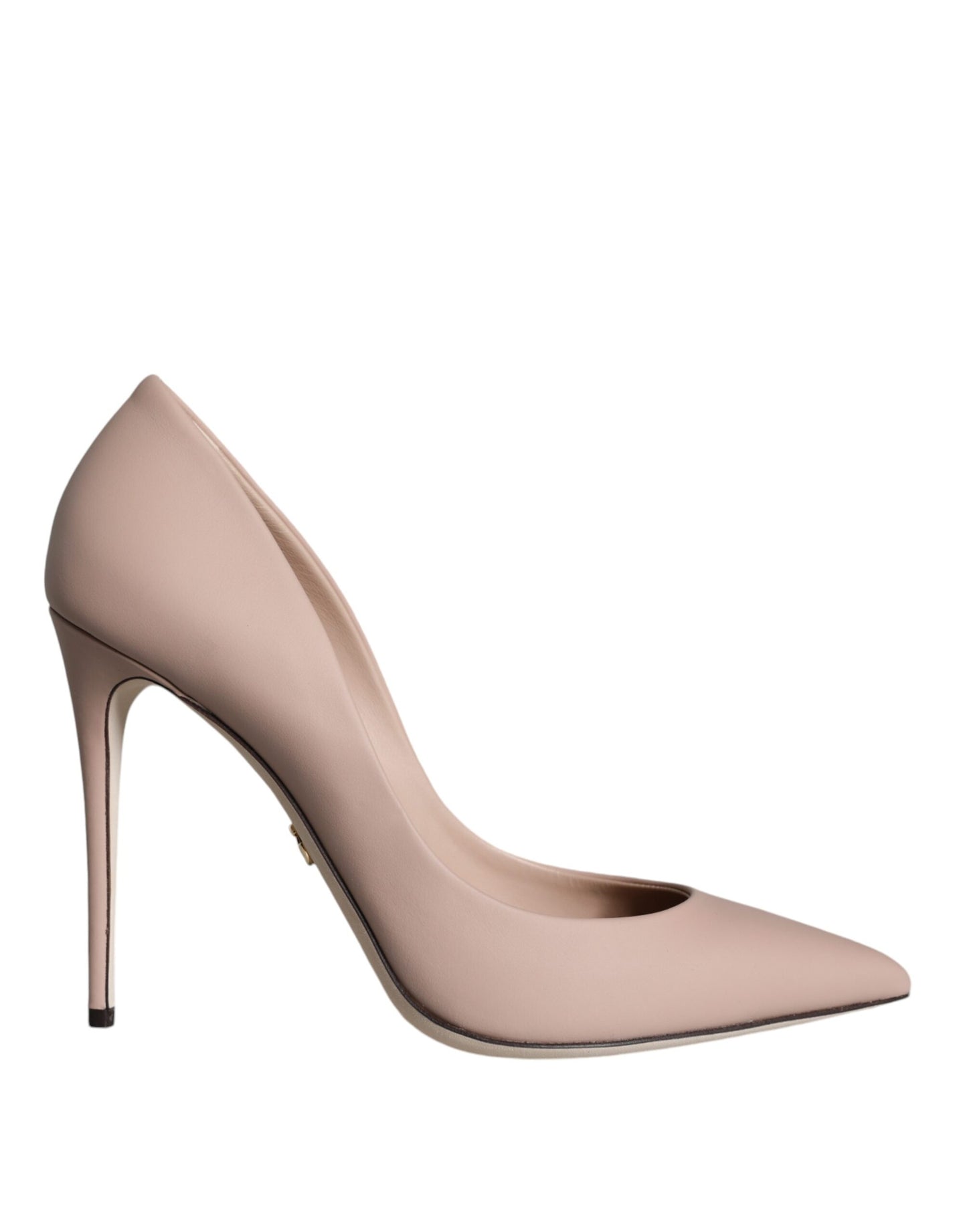 Dolce & Gabbana Beige Leather Stiletto Heels Pumps Shoes Dolce & Gabbana