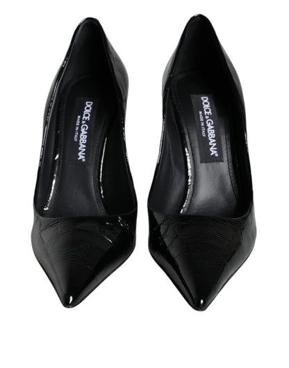 Dolce & Gabbana Black Patent Leather High Heels Pumps Shoes Dolce & Gabbana