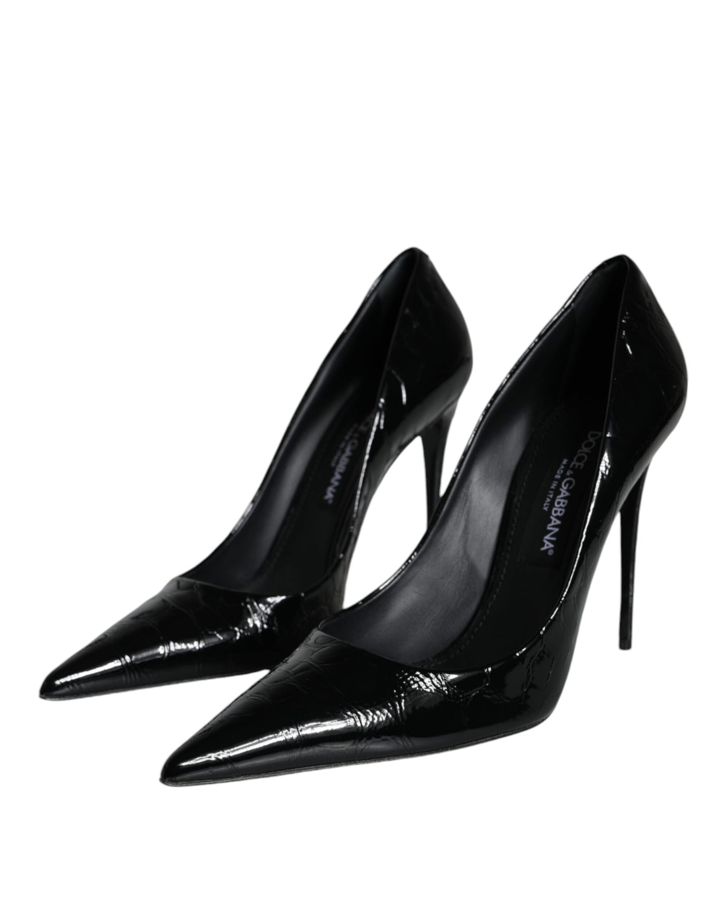 Dolce & Gabbana Black Patent Leather High Heels Pumps Shoes Dolce & Gabbana