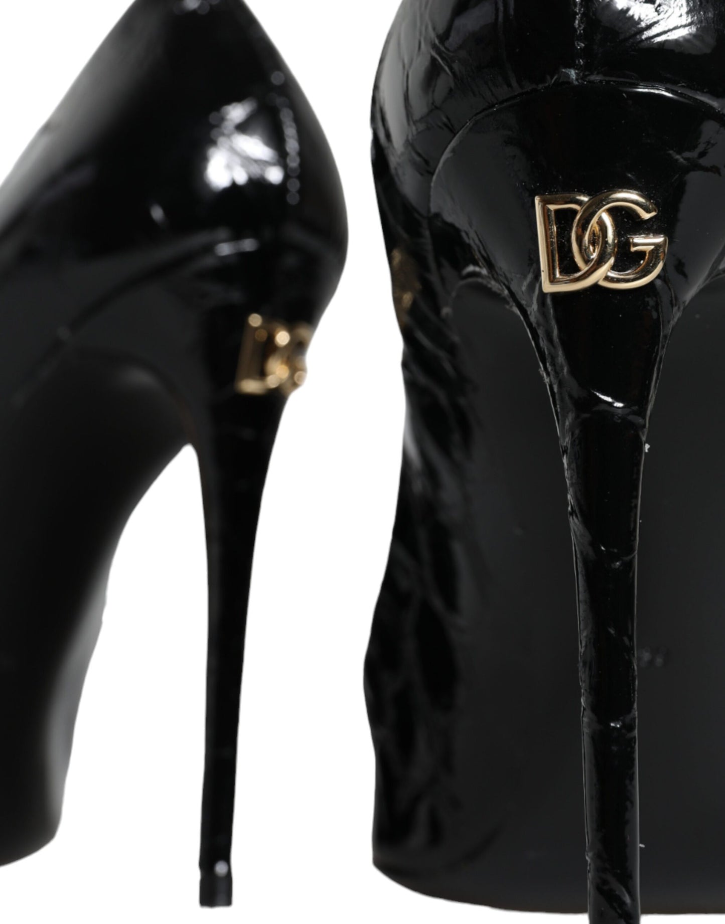 Dolce & Gabbana Black Patent Leather High Heels Pumps Shoes Dolce & Gabbana