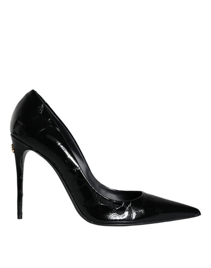 Dolce & Gabbana Black Patent Leather High Heels Pumps Shoes Dolce & Gabbana