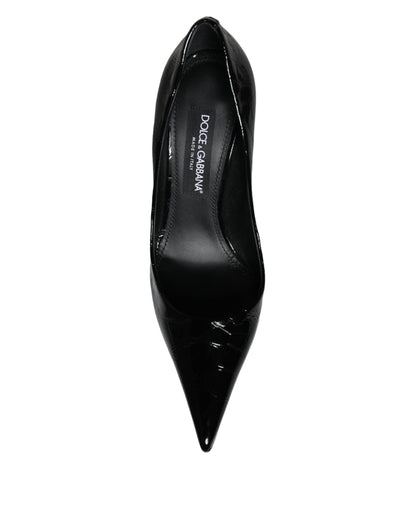 Dolce & Gabbana Black Patent Leather High Heels Pumps Shoes Dolce & Gabbana