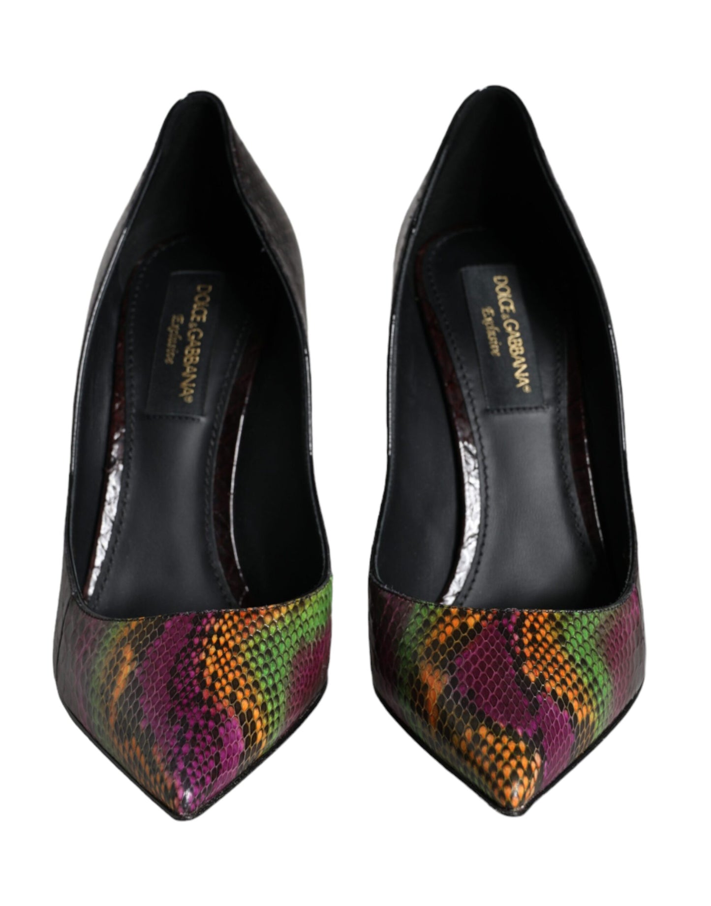 Dolce & Gabbana Multicolor Exotic Leather Heels Pumps Shoes Dolce & Gabbana