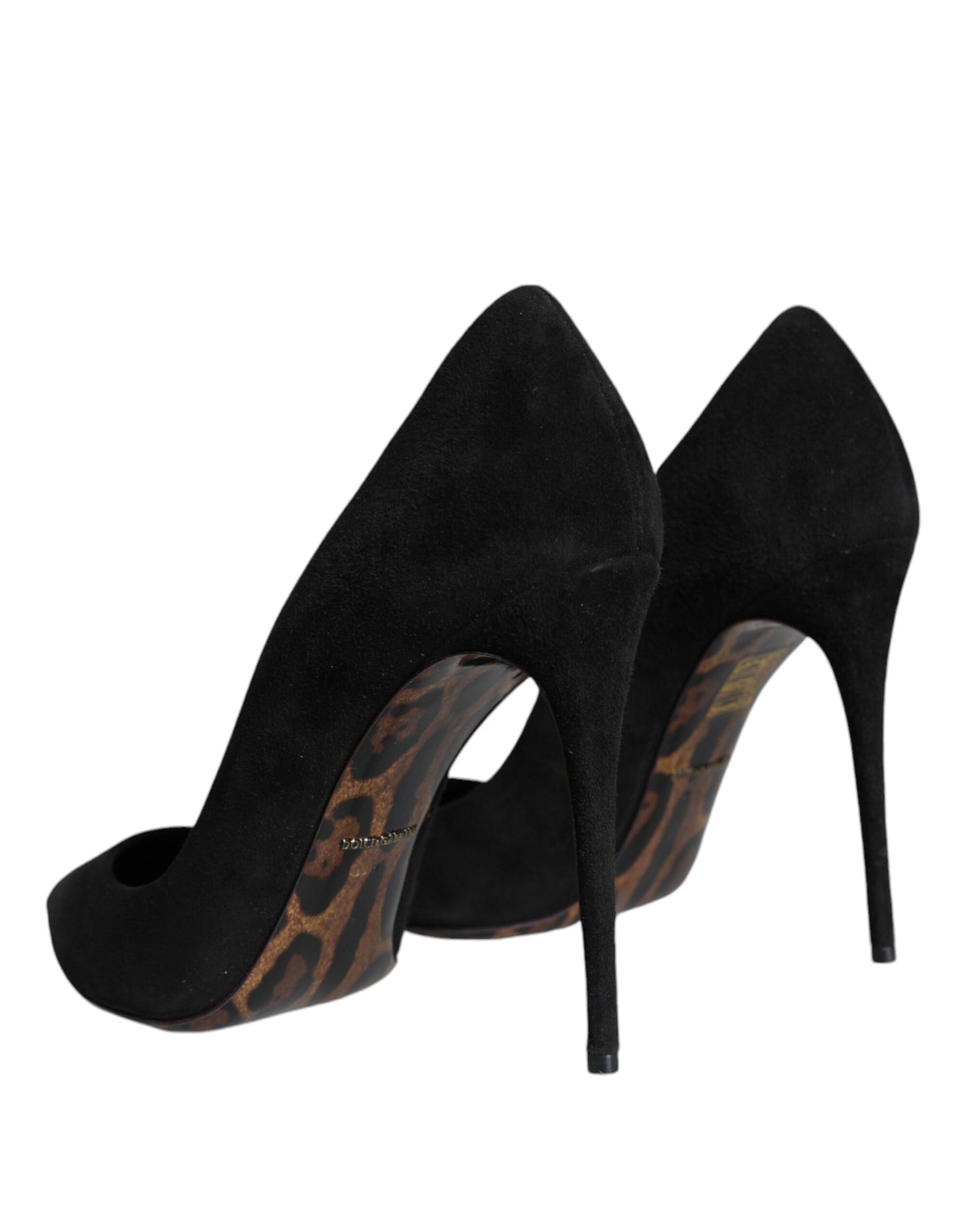 Dolce & Gabbana Black Suede Leather High Heels Pumps Shoes Dolce & Gabbana