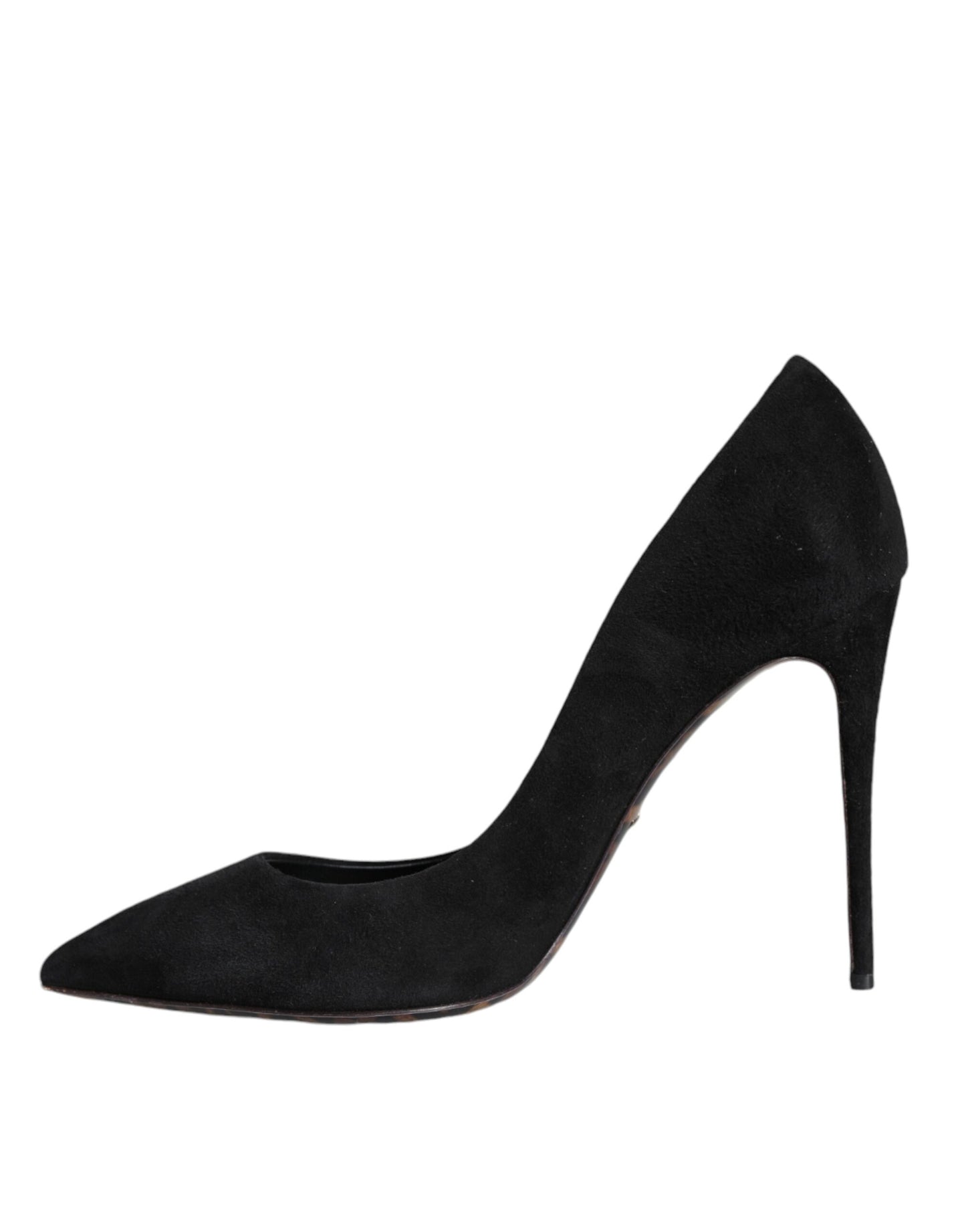 Dolce & Gabbana Black Suede Leather High Heels Pumps Shoes Dolce & Gabbana