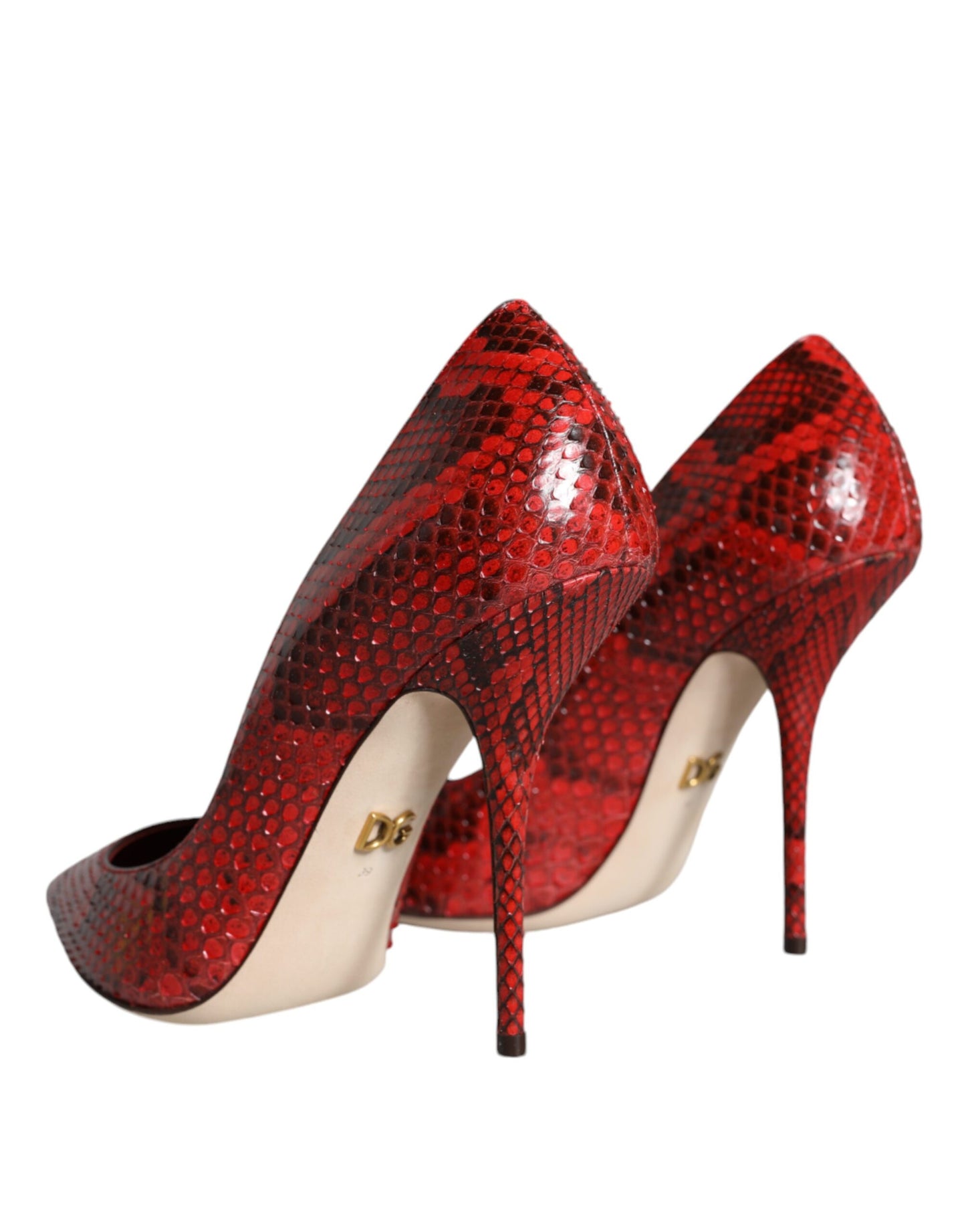 Dolce & Gabbana Red Leather Stiletto High Heels Pumps Shoes Dolce & Gabbana