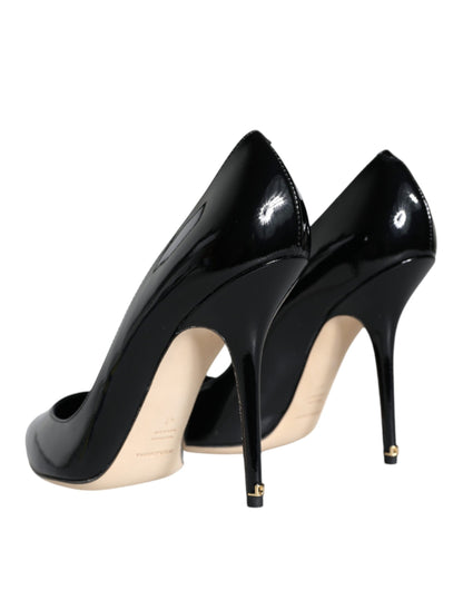 Dolce & Gabbana Black Patent Leather Bellucci Pumps Heels Shoes Dolce & Gabbana