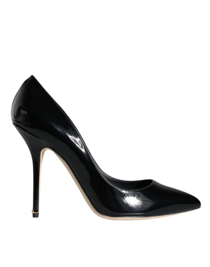 Dolce & Gabbana Black Patent Leather Bellucci Pumps Heels Shoes Dolce & Gabbana