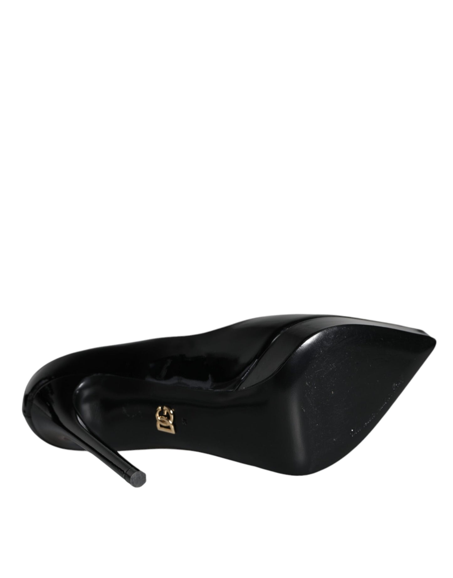 Dolce & Gabbana Black Leather Platform Heels Pumps Shoes Dolce & Gabbana