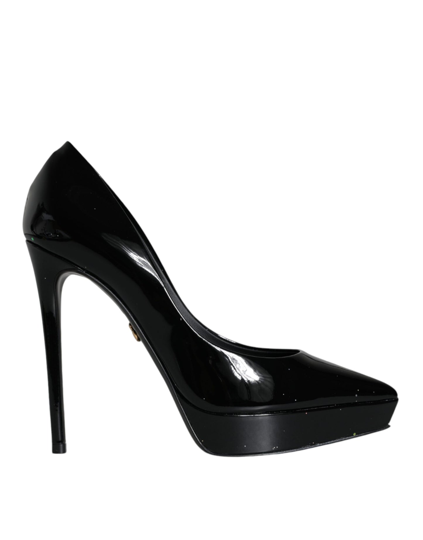 Dolce & Gabbana Black Leather Platform Heels Pumps Shoes Dolce & Gabbana