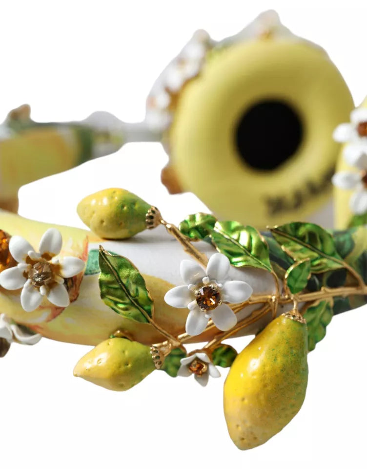 Dolce & Gabbana Lemon Crystal Floral Headset Audio Headphones Dolce & Gabbana