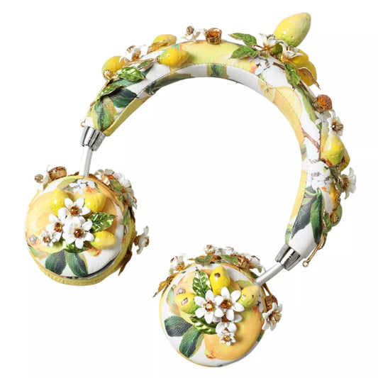 Dolce & Gabbana Lemon Crystal Floral Headset Audio Headphones Dolce & Gabbana