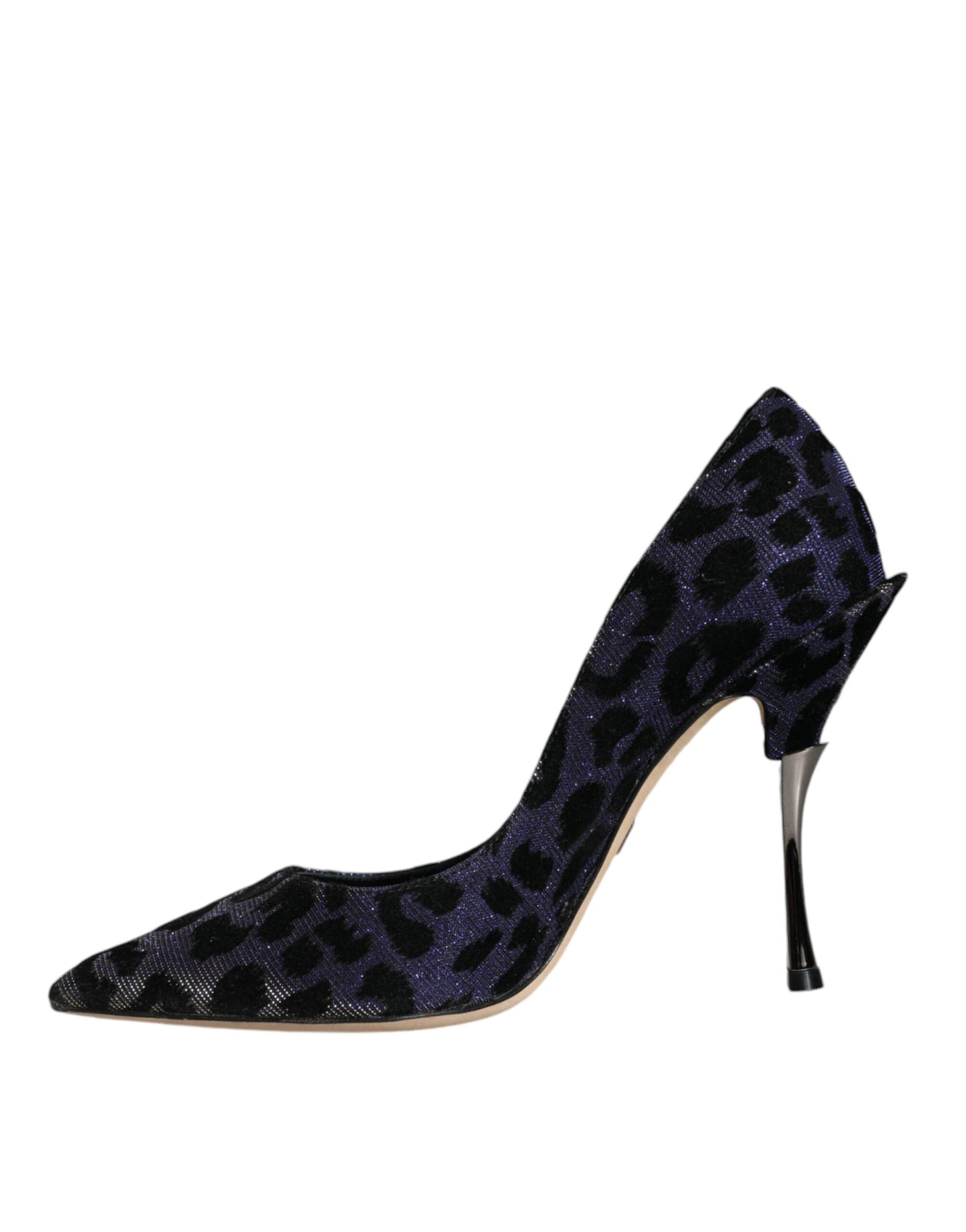 Dolce & Gabbana Violet Leopard Lurex High Heels Pumps Shoes Dolce & Gabbana