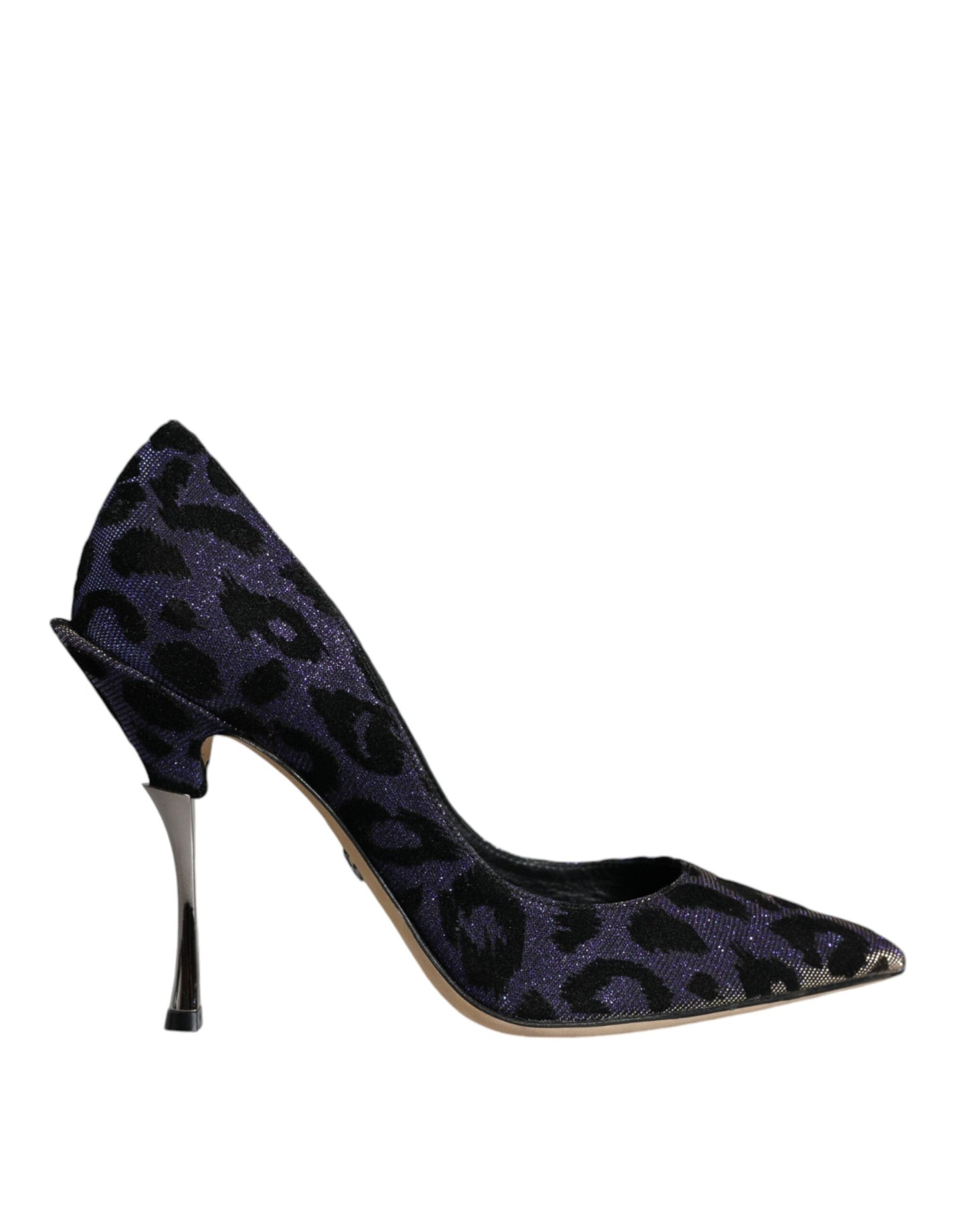 Dolce & Gabbana Violet Leopard Lurex High Heels Pumps Shoes Dolce & Gabbana