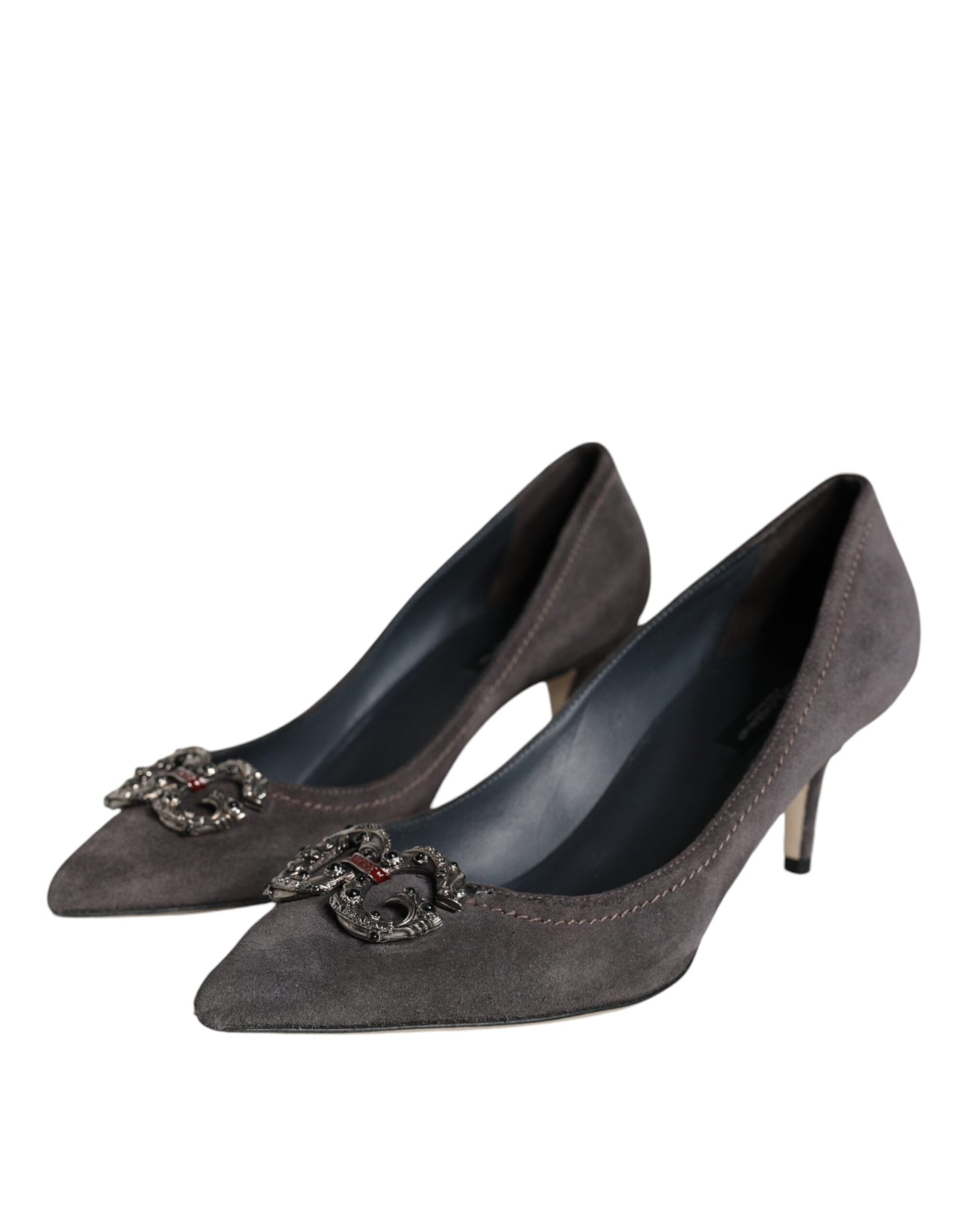 Dolce & Gabbana Gray Amore Suede Bellucci Heels Pumps Shoes Dolce & Gabbana