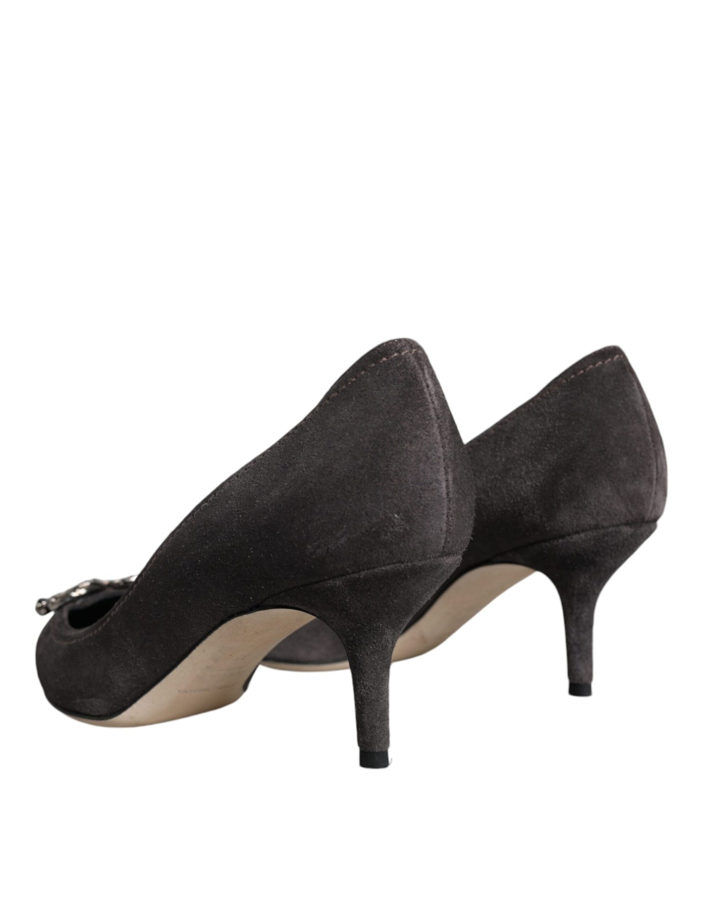 Dolce & Gabbana Gray Amore Suede Bellucci Heels Pumps Shoes Dolce & Gabbana