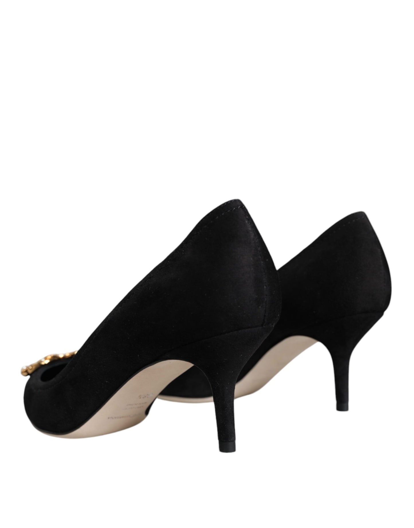 Dolce & Gabbana Black Amore Suede Bellucci Heels Pumps Shoes Dolce & Gabbana