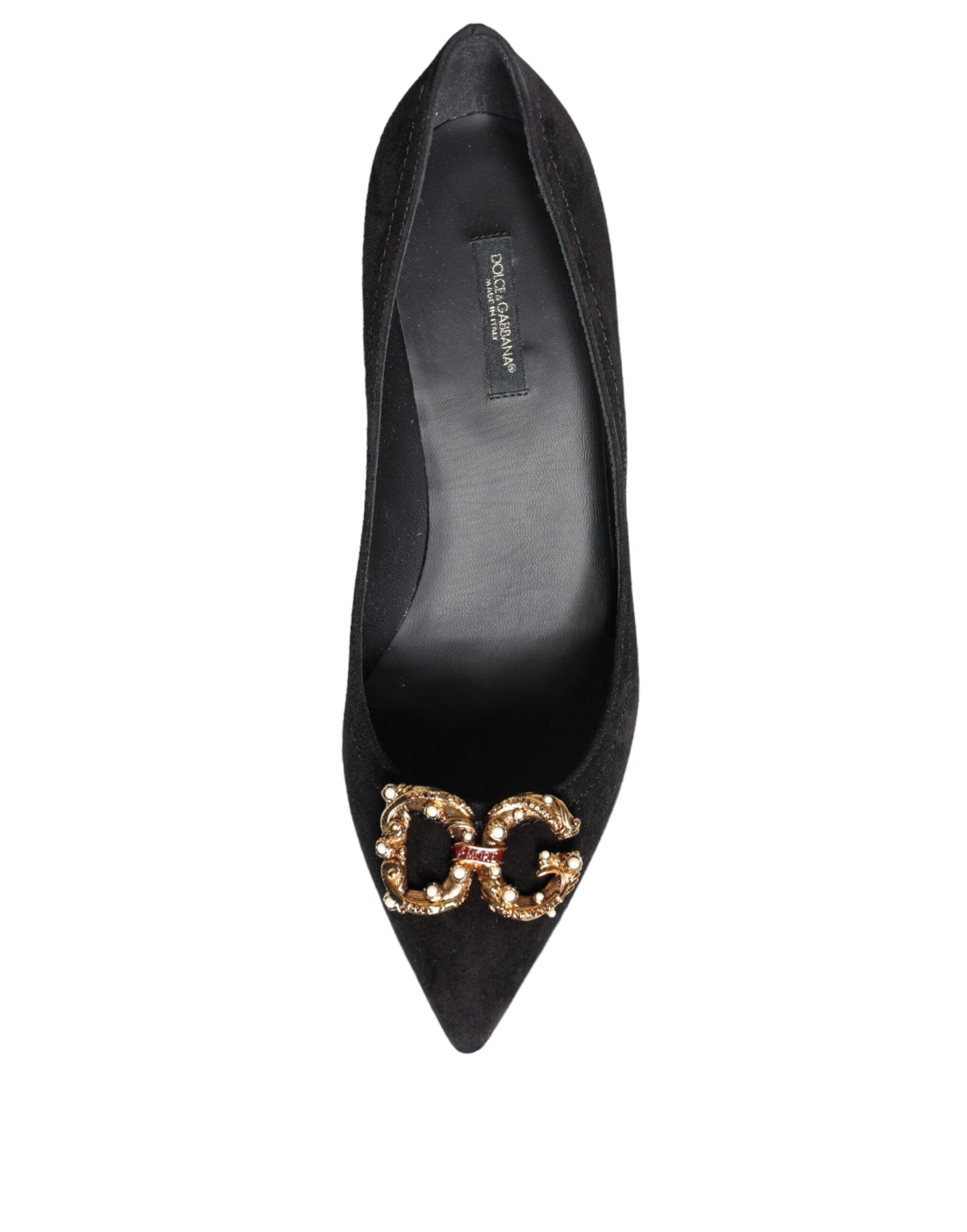 Dolce & Gabbana Black Amore Suede Bellucci Heels Pumps Shoes Dolce & Gabbana