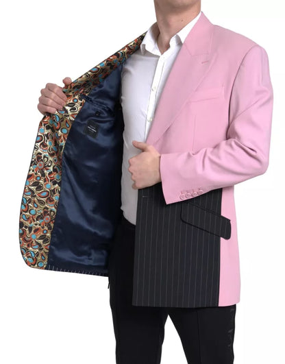 Dolce & Gabbana Multicolor Patchwork Single Breasted Blazer Dolce & Gabbana